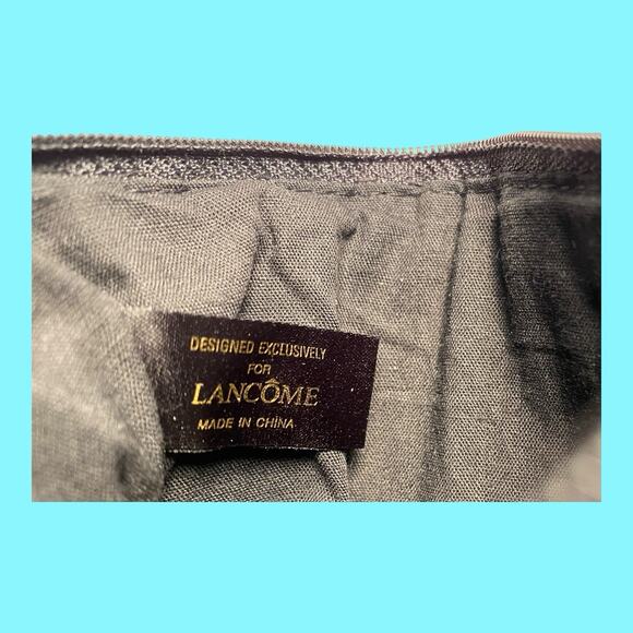 Lancome Beaded Clutch Evening Bag Zipper 4 1/2” X 6” Black - Picture 12 of 13